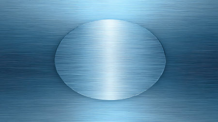 A sleek blue metallic background featuring a brushed circular texture, perfect for use in technology designs, modern graphics, and creative projects.の素材