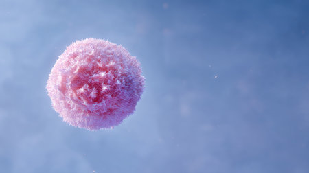 This image features a vibrant pink coral reef structure floating against a soft blue background, showcasing the delicate beauty of marine life in an underwater scene.の素材