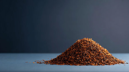 Close-up view of a mound of aromatic spice blend showcasing intricate textures and rich colors, ideal for culinary, food themes, and flavor exploration in photography.の素材