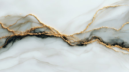 Discover an elegant marble background featuring stunning gold veins that create a striking contrast with smooth textures, perfect for various design and decor projects.の素材