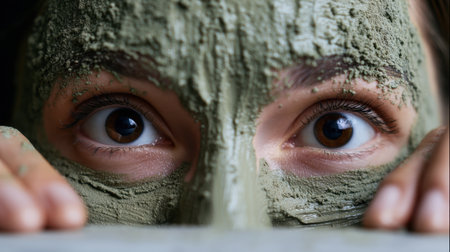 A captivating close-up of a personの素材