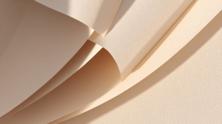 Discover a beautiful neutral paper texture featuring soft, curved layers ideal for art and design projects, exuding minimalism and elegant simplicity.の素材
