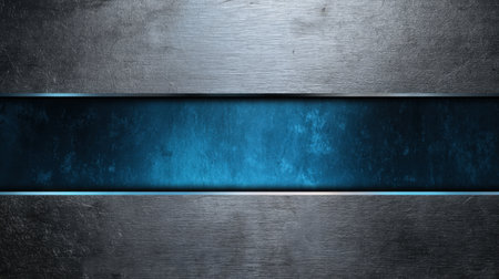 A captivating metallic background featuring a blue glow, perfect for modern design projects, digital artwork, and creative presentations in various contexts.の素材