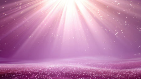 This image features soft beams of light radiating through a pink background, creating a dreamy and ethereal effect perfect for background art and design projects.の素材
