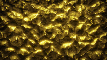 This abstract golden texture features smooth, organic forms illuminated by soft light, perfect for background design or artistic projects that require warmth.の素材