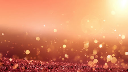 A captivating image of glimmering particles against a warm background, creating an ethereal atmosphere perfect for festive themes or artistic projects.の素材