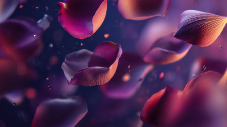 A mesmerizing display of petals captures the essence of beauty and romance. This vibrant composition creates an ethereal atmosphere with soft, dreamlike colors.の素材