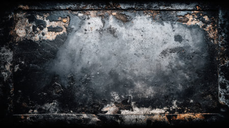 This image features a textured surface with scratches and grime, creating a dark, distressed look that is ideal for backgrounds, graphic designs, and artistic projects.の素材