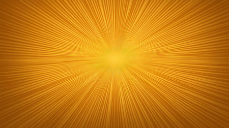 This radiant golden burst background features dynamic lines radiating outward, creating a warm atmosphere suitable for various design projects and artistic expressions.の素材