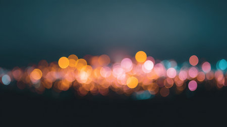 Bright orbs of light create a soft, blurred scene that evokes a dreamy atmosphere. This image can be used as a background for artistic projects or visual media.の素材