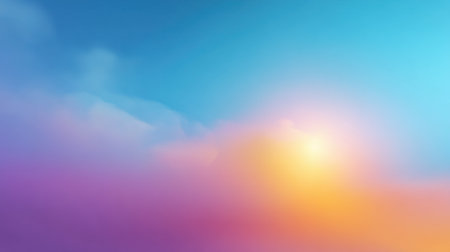 A beautiful gradient background featuring soft hues of blue, pink, and orange creates a serene and dreamy atmosphere. Ideal for art projects, wallpapers, and designs.の素材
