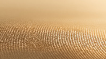 This detailed close-up image captures the smooth texture of a golden fabric, showcasing a warm color palette ideal for design projects, backgrounds, or textile inspiration.の素材