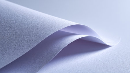 Experience the serene beauty of light purple paper folding gently, creating elegant curves and soft shadows, perfect for artistic projects and modern designs.の素材