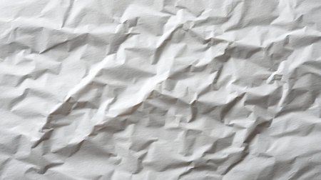Explore the intricate details of this crumpled white paper texture background, perfect for graphic design projects, print media, or creative artwork. Unique and versatile.の素材