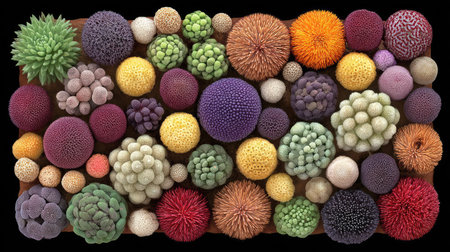 Explore a captivating collection of colorful 3D spheres showcasing a variety of textures and patterns, perfect for artistic inspiration and design projects.の素材