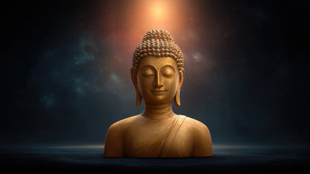 This captivating image of a Buddha statue emanates tranquility and spirituality, perfect for wellness projects or artistic themes that inspire peace and mindfulness.の素材