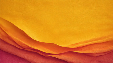 Explore the beauty of vibrant fabric layers showcasing stunning shades of yellow, orange, and red, perfect for adding warmth and creativity to any artistic project.の素材