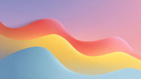 Elegant abstract wave design with soft pastel colors, creating a calming and serene atmosphere. Ideal for backgrounds and artistic projects, evoking tranquility and beauty.の素材