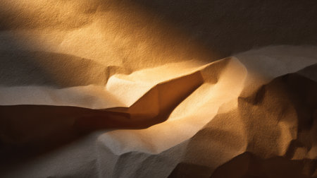 A captivating abstract composition featuring warm light and textured surfaces, showcasing organic shapes and elegant forms that evoke a sense of tranquility and creativity.の素材