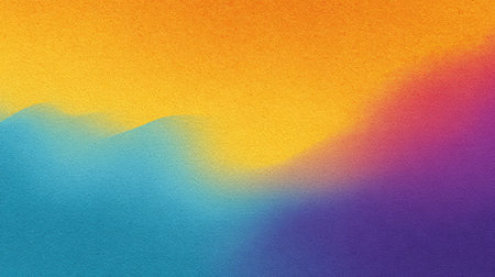 A beautifully blended abstract gradient background showcasing warm orange and cool blue tones, perfect for artistic designs, digital projects, or vibrant wallpapers.の素材