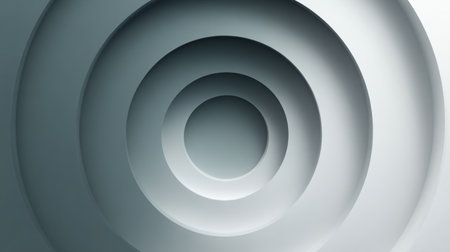 Explore an abstract composition showcasing layered circles with a seamless gradient pattern. Ideal for modern design, this image emphasizes depth and elegance.の素材