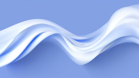 A graceful wave of soft silk in a soothing light blue color flows beautifully across the image, creating a tranquil and artistic visual scene perfect for design projects.の素材