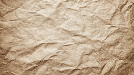 This image showcases a brown wrinkled paper surface, perfect for backgrounds and design projects. Its textured detail adds a rustic charm for various applications.の素材