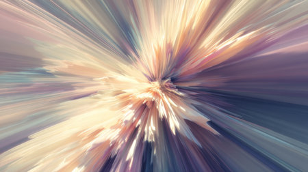 A mesmerizing abstract image showcasing a burst of colors and light. This dynamic piece captures energy and motion, ideal for backgrounds and artistic projects.の素材