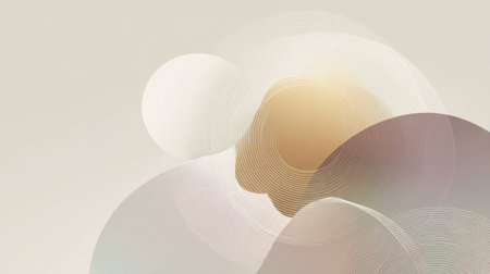 This abstract image features soft curves and layers in gentle earthy tones, evoking a sense of calm and sophistication, ideal for modern design projects.の素材