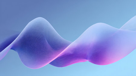 This serene abstract design features a flowing wave in soft pastel colors, ideal for digital backgrounds, graphic designs, and creative projects seeking a tranquil vibe.の素材