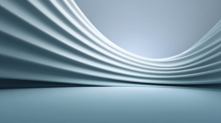A minimalist and modern backdrop featuring smooth curved white fabric under soft lighting, ideal for projects that require elegance and tranquility in design.の素材