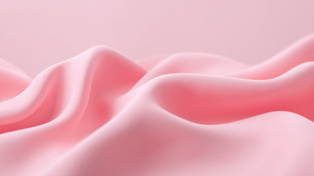 This soft pink silk fabric creates gentle waves and a dreamy texture, perfect for backgrounds in fashion, beauty, or interior design projects.の素材