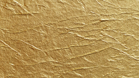 A stunning textured golden foil background featuring intricate patterns and a beautiful sheen, ideal for enhancing creative projects and luxurious designs.の素材
