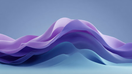This stunning abstract image captures wave formations in soft pastel tones of purple and blue, creating a visual effect that evokes tranquility and calm.の素材