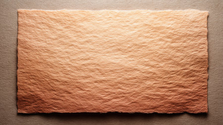 A textured handmade paper in a soft peach hue, perfect for various creative applications like crafting, photography, and design projects that require a natural touch.の素材