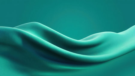 Discover a visually stunning teal fabric wave texture that exudes elegance and simplicity, perfect for backgrounds, design projects, and creative applications.の素材