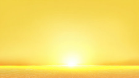 A captivating sunrise scene showcasing a golden horizon illuminated by bright sunlight, reflecting on calm waters, creating a serene and tranquil atmosphere.の素材