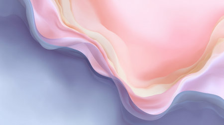Embrace the beauty of soft pastel waves flowing in gentle harmony. This abstract artwork captures tranquility and calm, perfect for modern design and aesthetic appeal.の素材