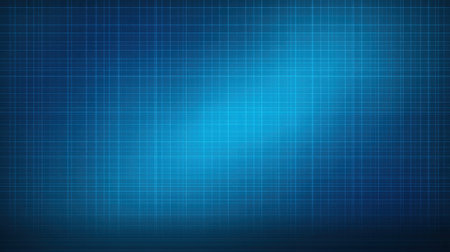 This blue digital background features a smooth grid pattern, perfect for technology, science, and data visualization projects. It provides a modern, abstract aesthetic.の素材