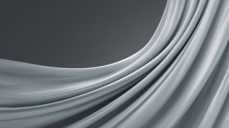 This stock image features an elegant flow of soft draped fabric in various shades of gray, capturing a minimalist aesthetic ideal for modern interior design projects.の素材
