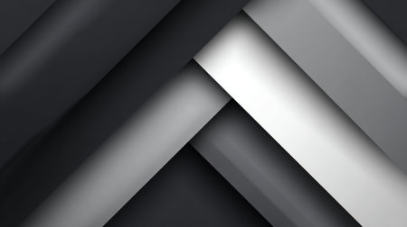 This abstract image features geometric layers in black, gray, and white, showcasing smooth textures and artistic angles ideal for modern design projects and creative inspiration.の素材