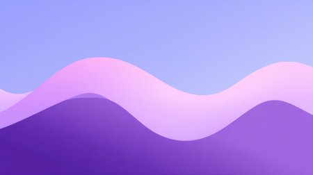 This image features soft gradient waves in purple and pink shades, creating a serene and calming atmosphere perfect for abstract designs and digital art projects.の素材