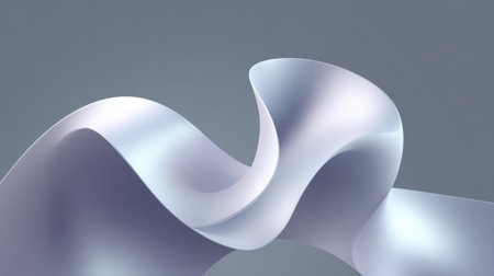 A beautiful soft wave of silky fabric flows gracefully, showcasing elegant curves and smooth textures, perfect for backgrounds and modern design projects.の素材