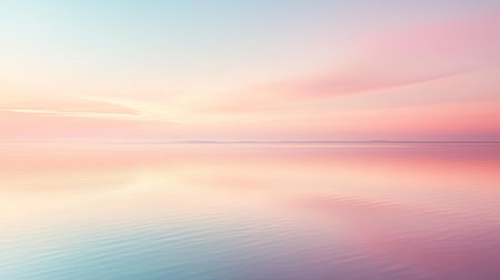 A peaceful river reflecting the pastel hues of an Easter sunrise, creating a tranquil moment of reflection.の素材