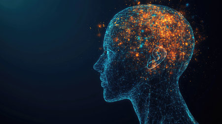 AI-driven medical imaging, featuring a futuristic CT scan with AI-powered anomaly detection.の素材