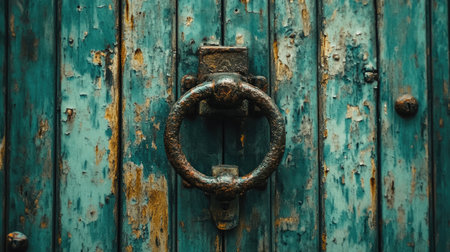 A grunge-style iron texture with rust patterns, peeling surfaces, and deep weathering details.の素材