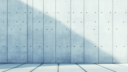 A minimalist white concrete wall of a building with ample space above for design.の素材