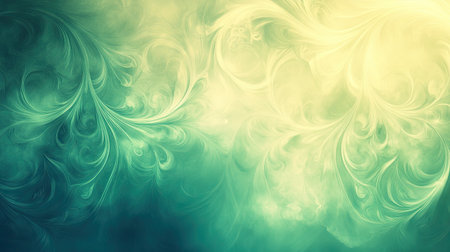 A simple, clean background with abstract swirls and a smooth gradient, leaving room for custom branding.の素材