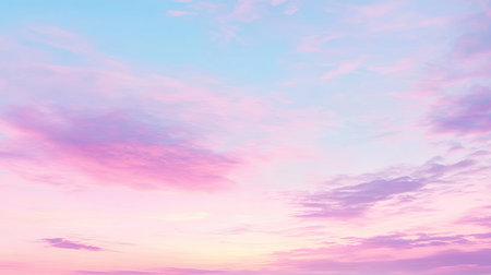 Pastel-colored evening sky with pink and lavender tones blending softly over the horizon.の素材