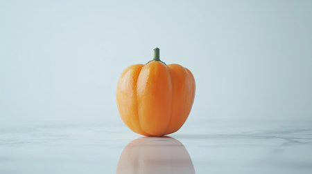 A fresh, ripe papaya with its smooth, orange skin and juicy flesh, isolated on a clean white surface for a fresh tropical feelの素材